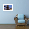 Landscape Wall Art Decor,Brooklyn Bridge with Sunset ,Framed and Stretched,Ready to Hang on Wall